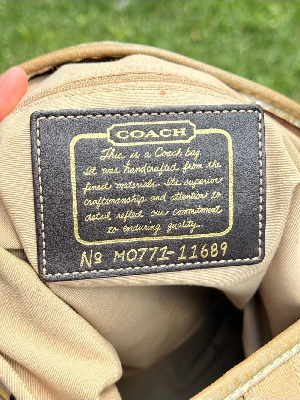 Coach Tan and Brown Signature Canvas Hobo
